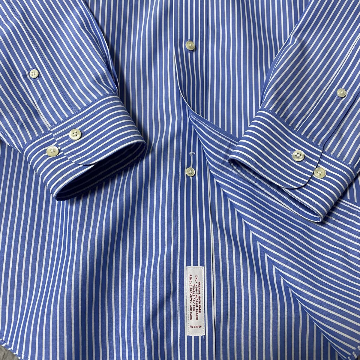 500円〜/2050/美品 Brooks Brothersブルックスブラザーズ ノンアイロン ボタンダウン ストライプ 長袖ドレスシャツ16-2/3_画像8