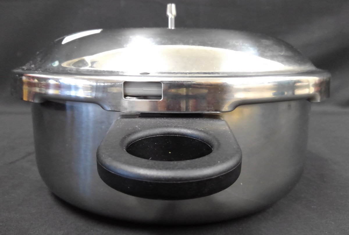 ★４９―００１★圧力鍋　アサヒ軽金属工業 活力鍋 KW型 3.0L 片手鍋 おもり付き/ワリショー 鍋敷き 調理器具 キッチン 台所[100]_画像5