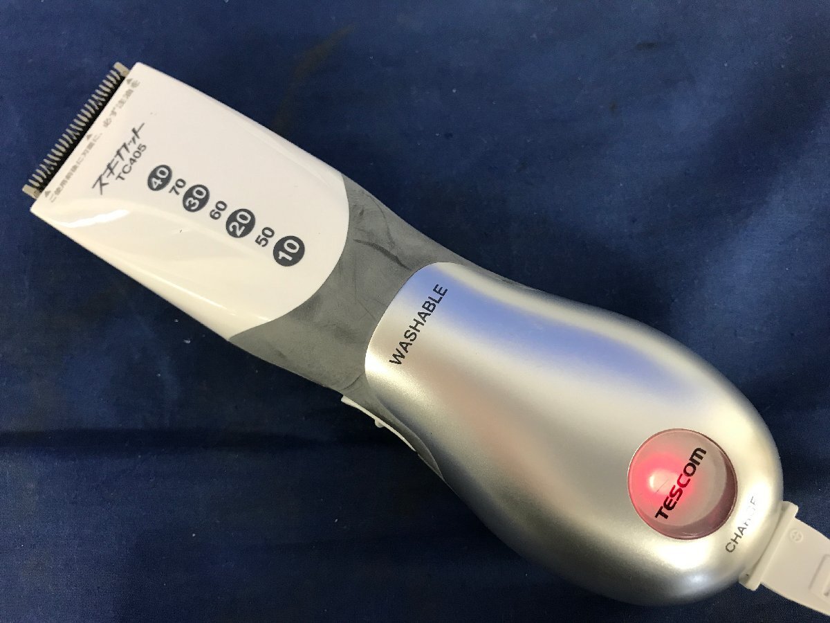 ★２３―００５★電気バリカン TESCOM スキカット TC405 動作品 ヘアカッター 電動バリカン [80]の画像2