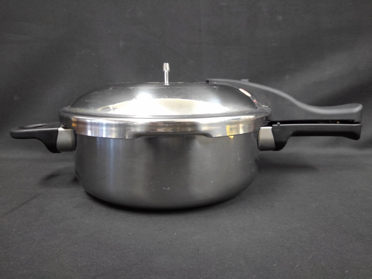 ★４９―００１★圧力鍋　アサヒ軽金属工業 活力鍋 KW型 3.0L 片手鍋 おもり付き/ワリショー 鍋敷き 調理器具 キッチン 台所[100]_画像2