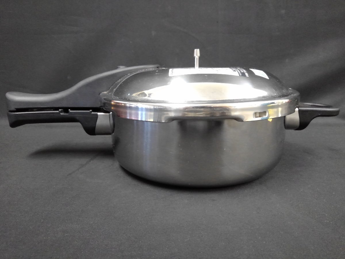 ★４９―００１★圧力鍋　アサヒ軽金属工業 活力鍋 KW型 3.0L 片手鍋 おもり付き/ワリショー 鍋敷き 調理器具 キッチン 台所[100]_画像4