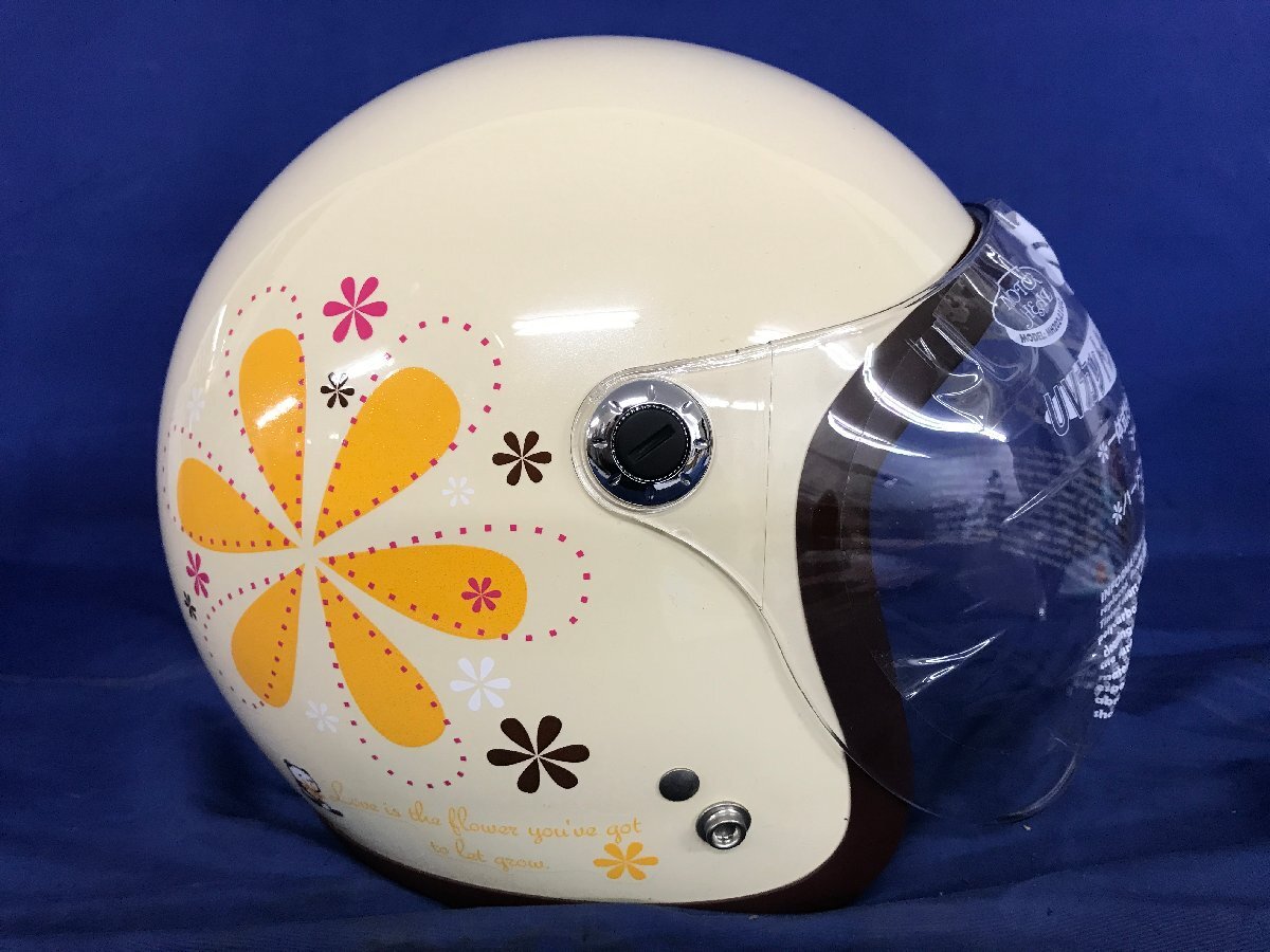 *53-007* шлем прекрасный товар женский размер (57-58cm) для мотоцикла motor head COUPkope black currant ORANGE orange [140]