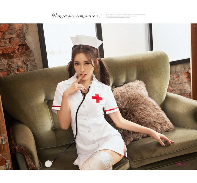  костюмы маскарадный костюм sexy медсестра форма форма медсестры уход . уход . белый халат костюм симпатичный чулки комплект z1428