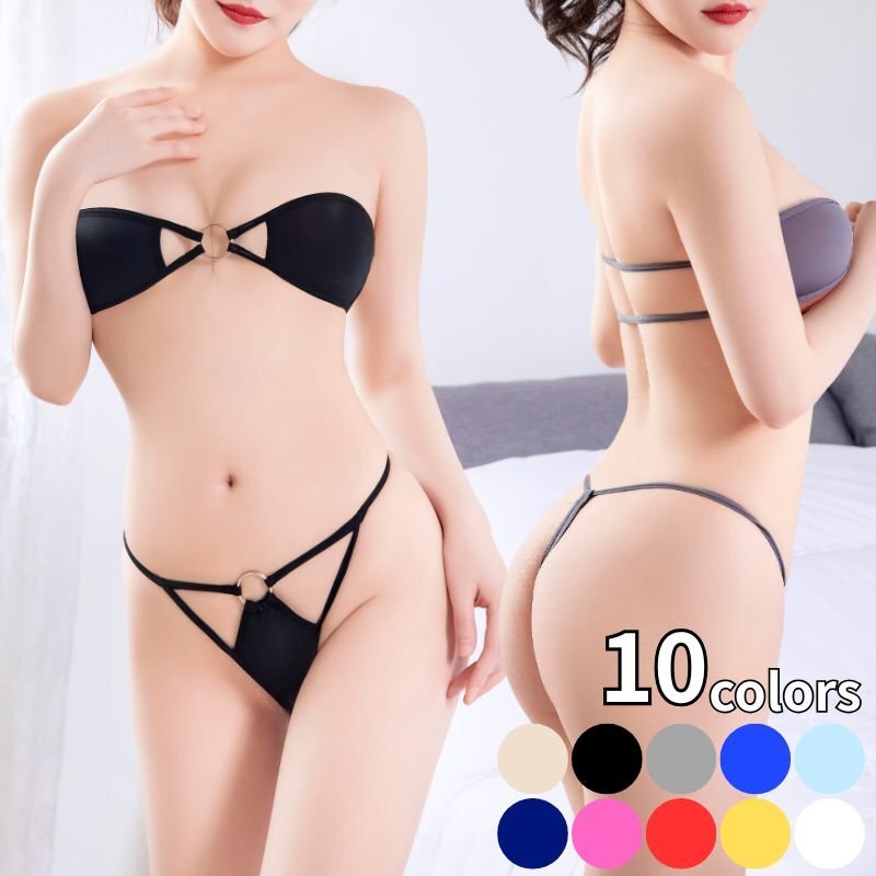  микро бикини бюстгальтер шорты комплект bla шорты T-back ремешок отсутствует bla нижнее белье прозрачный M размер черный чёрный 