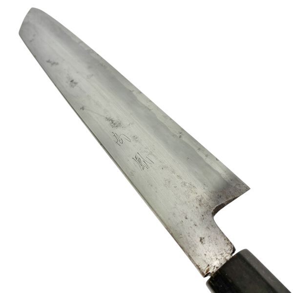  высота . синий сталь книга@.. японский кухонный нож кухонный нож дерево рисунок работник отделка сделано в Японии высококлассный режущий инструмент острый кулинария человек предназначенный sashimi рыба кулинария инструмент синий бумага сталь б/у текущее состояние товар редкий модель 