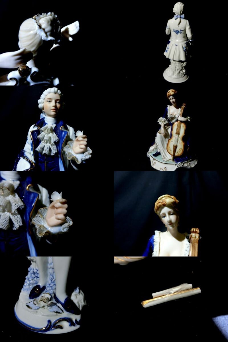 陶器人形 洋人形 まとめ約15体 貴婦人 少女 女の子 貴族 ドマン KPM 等 メーカーなし有り 【JJ127】_画像2