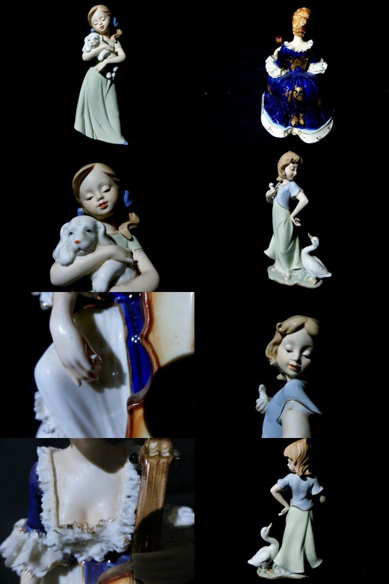 陶器人形 洋人形 まとめ約15体 貴婦人 少女 女の子 貴族 ドマン KPM 等 メーカーなし有り 【JJ127】_画像3