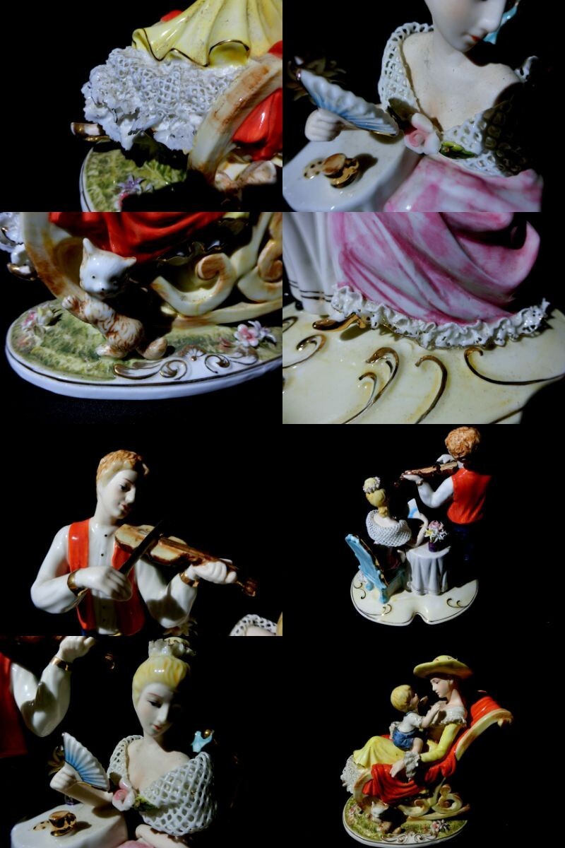 陶器人形 洋人形 まとめ約15体 貴婦人 少女 女の子 貴族 ドマン KPM 等 メーカーなし有り 【JJ127】_画像6