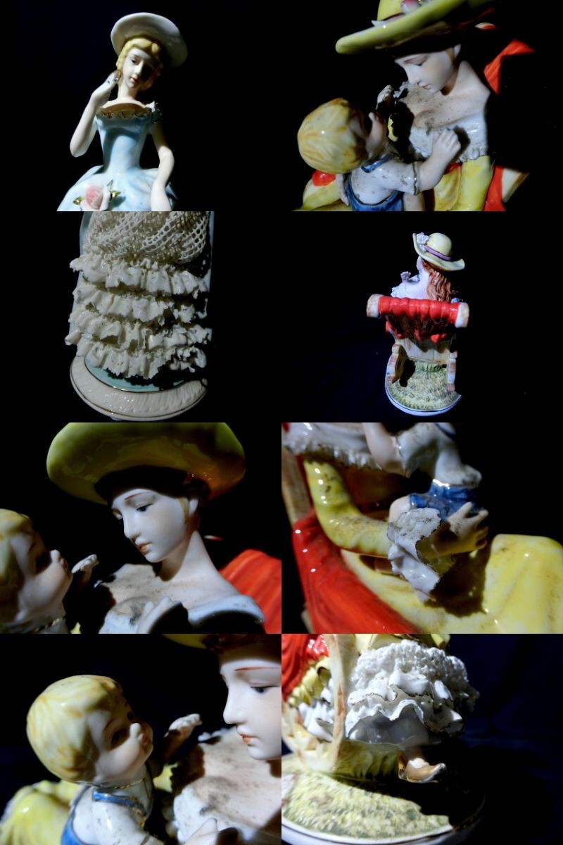 陶器人形 洋人形 まとめ約15体 貴婦人 少女 女の子 貴族 ドマン KPM 等 メーカーなし有り 【JJ127】_画像7