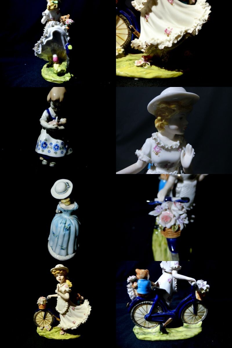 陶器人形 洋人形 まとめ約15体 貴婦人 少女 女の子 貴族 ドマン KPM 等 メーカーなし有り 【JJ127】_画像8