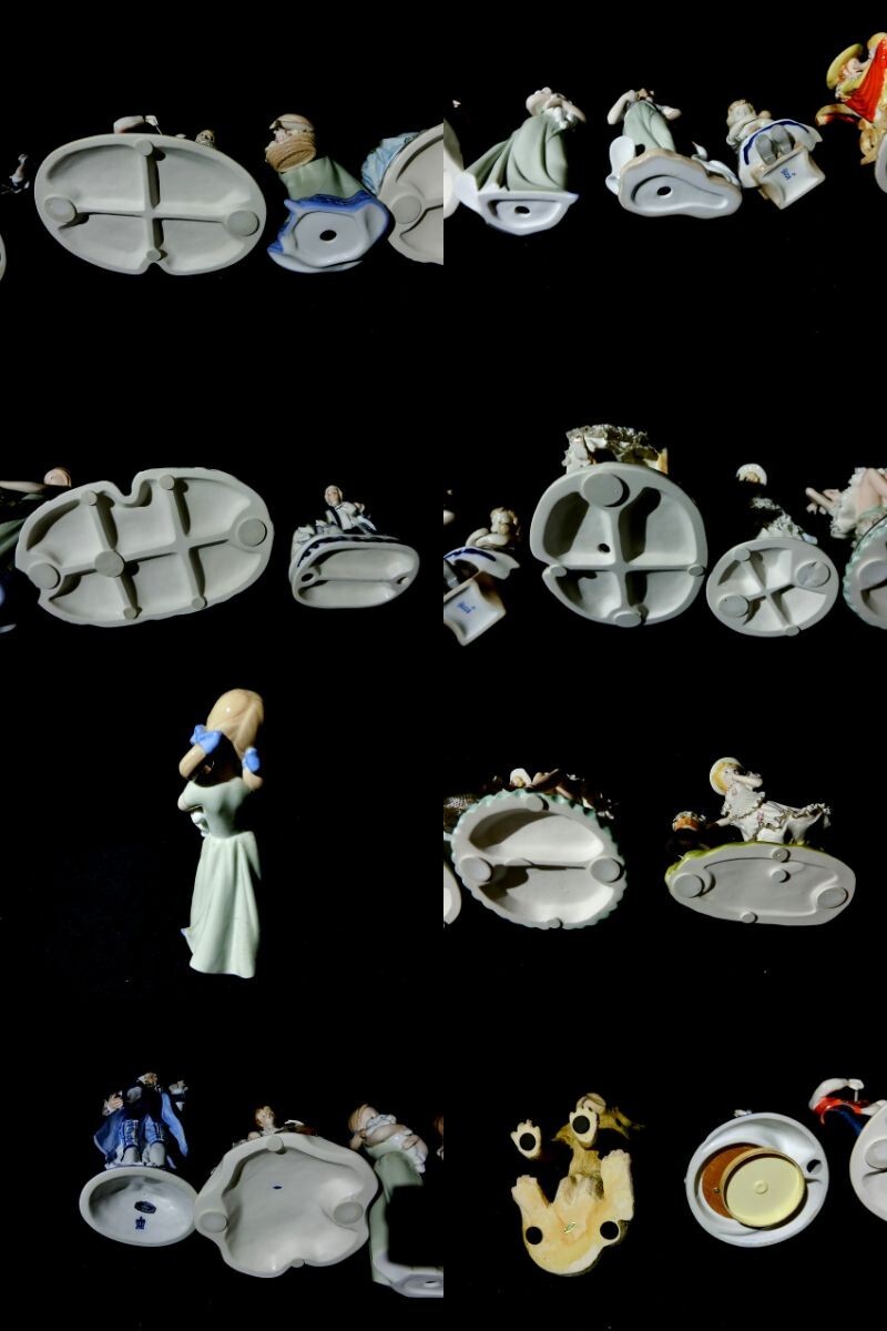 陶器人形 洋人形 まとめ約15体 貴婦人 少女 女の子 貴族 ドマン KPM 等 メーカーなし有り 【JJ127】_画像10