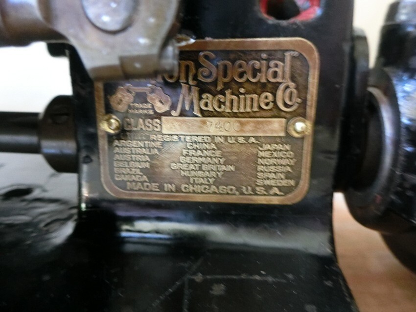 一律送料有 アンティークミシン UnionSpecial Machine CLASS7400 ユニオンスペシャルマシン ハンドクラフト 縫製 レザークラフト 【I104】_画像5