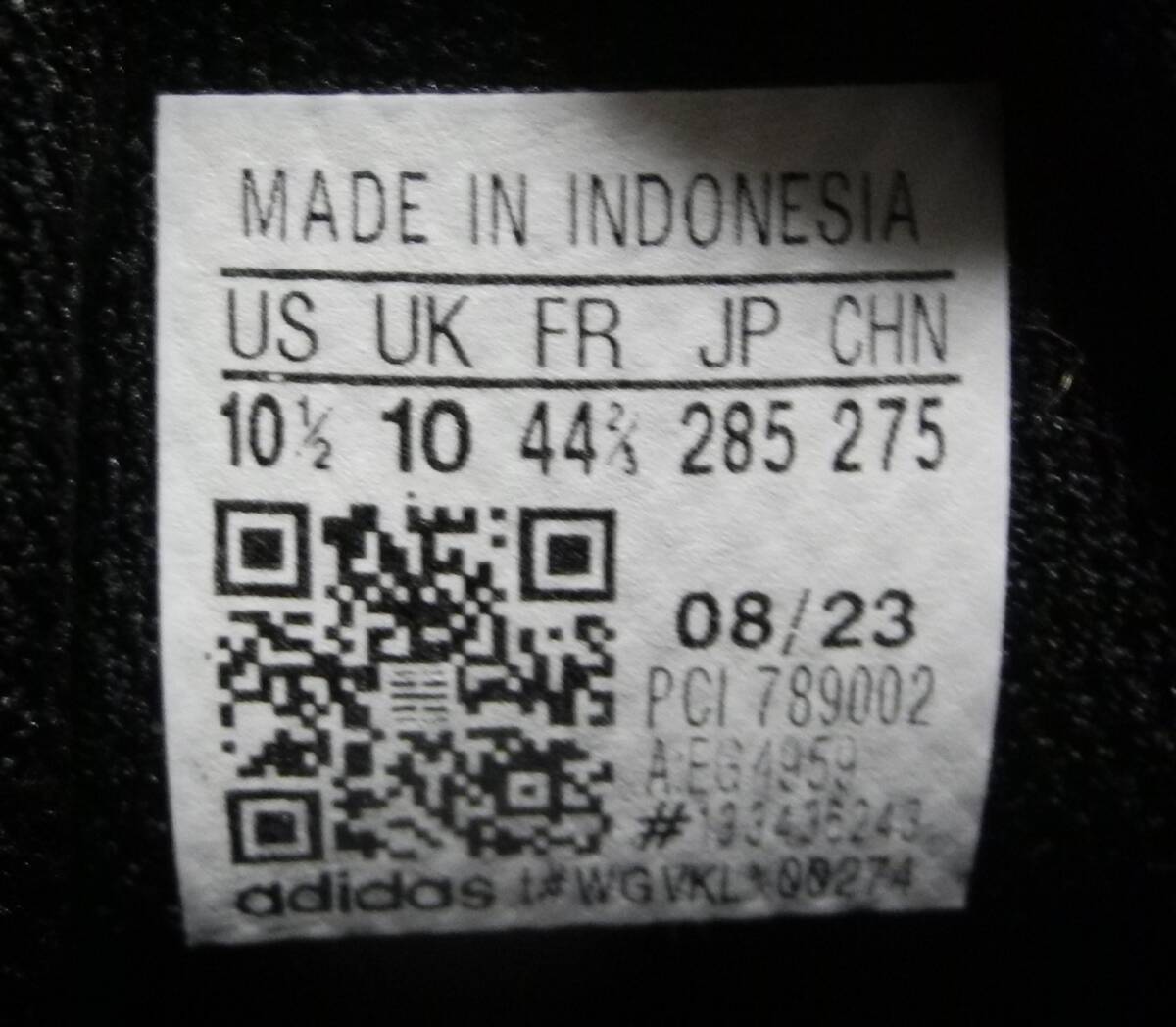 ほぼ新品 スーパースター 2023年製 JP28.5cm EG4959 黒×白 生産終了 天然皮革 adidas superstar ブラック×ホワイト 人気定番モデル_画像10