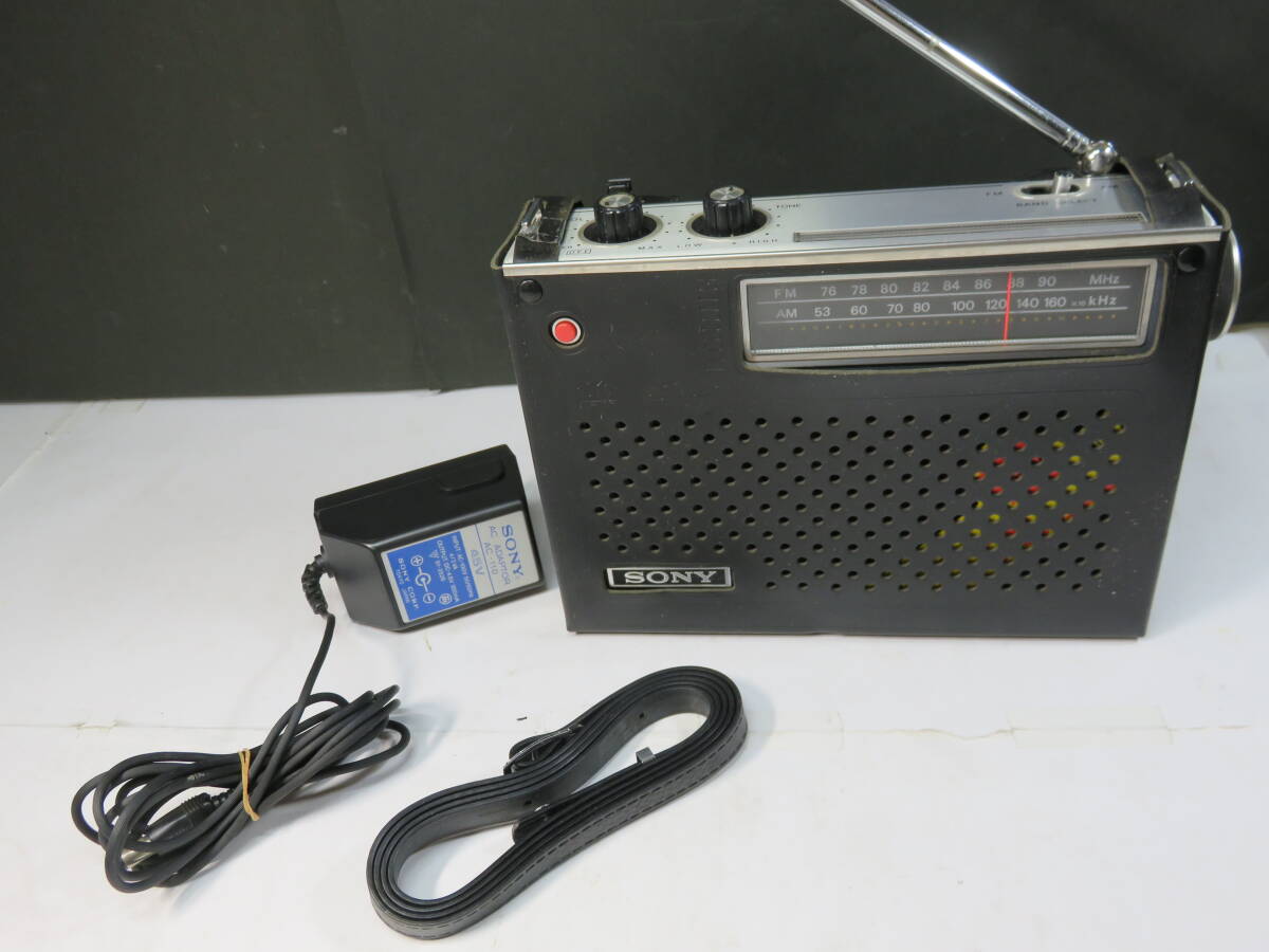  Showa Retro #[SONY solid состояние FM/AM портативный радио ] ICF-5200 работа OK вместе с коробкой 