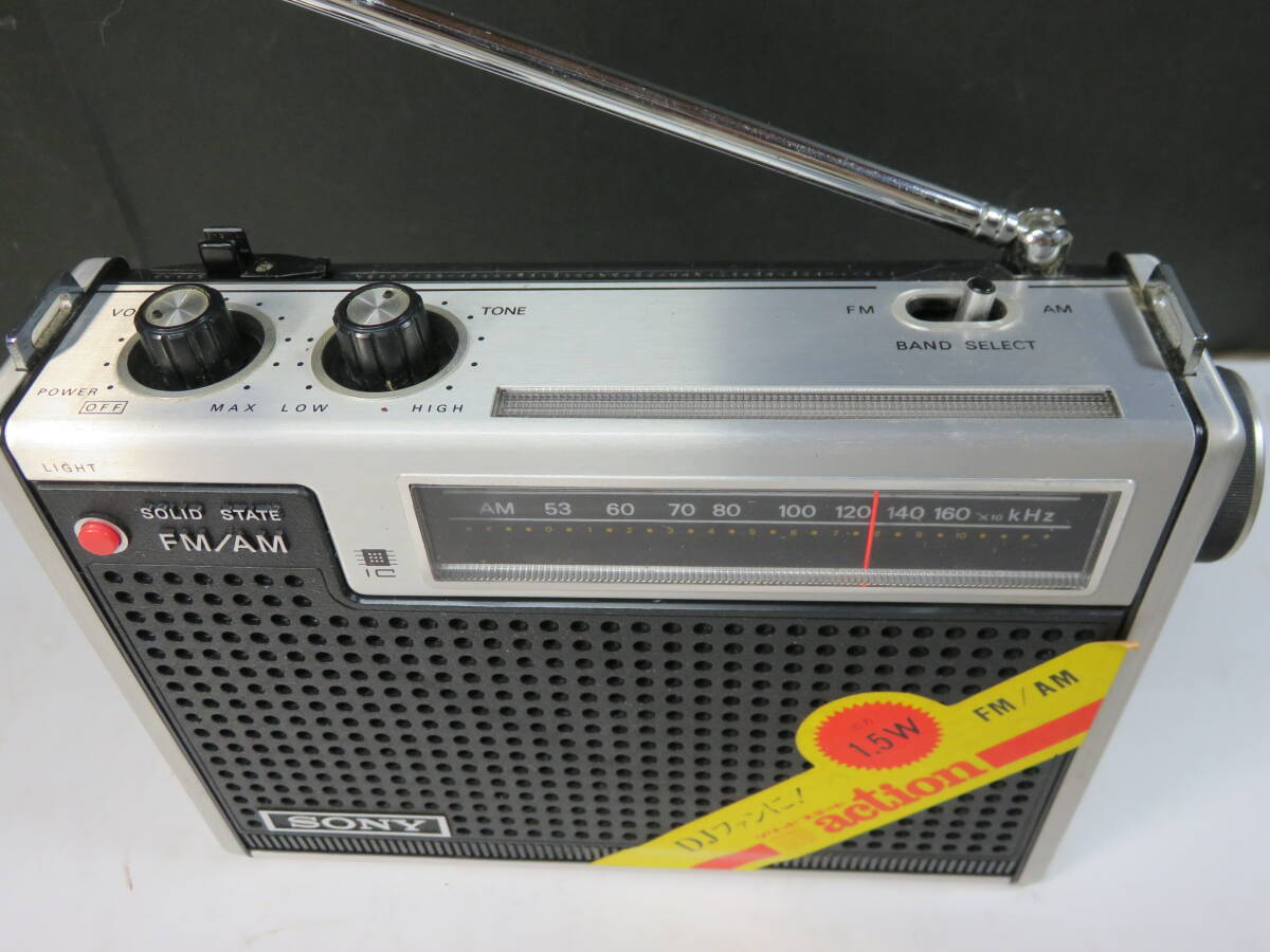  Showa Retro #[SONY solid состояние FM/AM портативный радио ] ICF-5200 работа OK вместе с коробкой 
