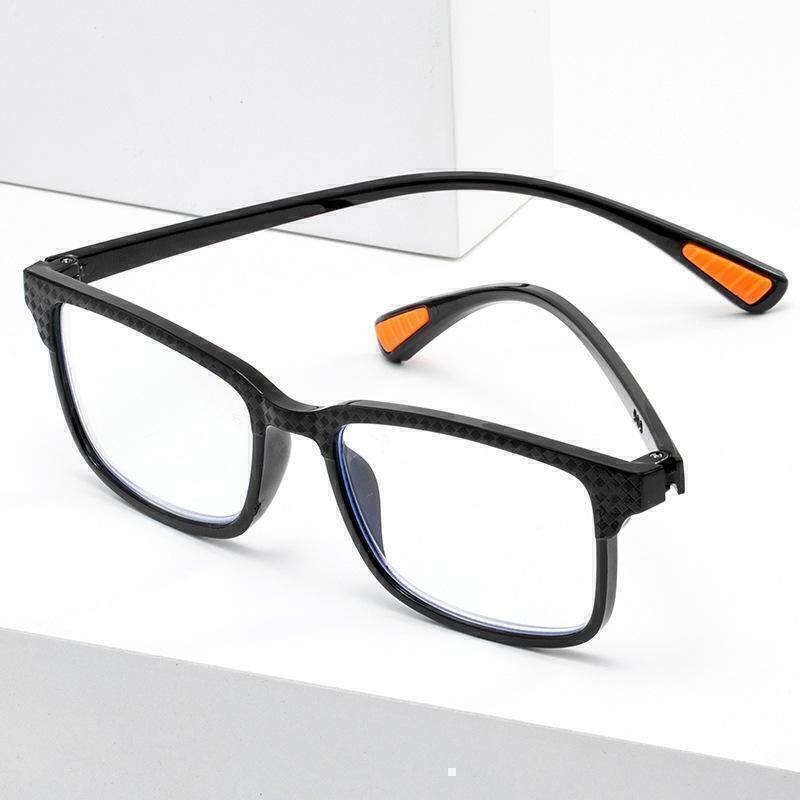 老眼鏡 スマートズーム 累進多焦点 遠近両用 ブルーライトカット UV [+1.0~+4.0 度数自動調整】黒 40代 50代 60代 男性 女性 黒橙新_画像2