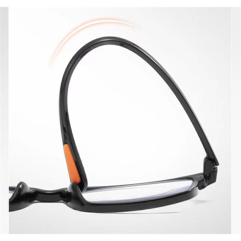 老眼鏡 スマートズーム【+1.0~4.0 度数自動調整】累進多焦点 遠近両用 赤橙 ブルーライトカット機能付き 男女 40代 50代 60代 CH216_画像4