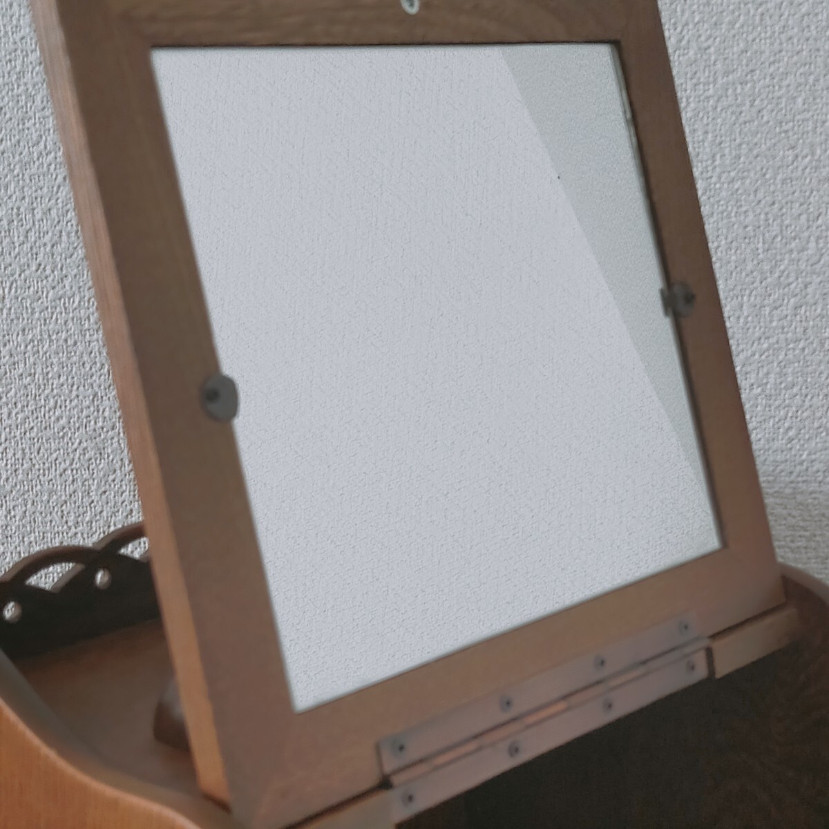 ★USED品★　メイクボックス　コスメティック　ミニドレッサー　木製　ウッド　鏡　パリの雑貨屋さん？　_画像4