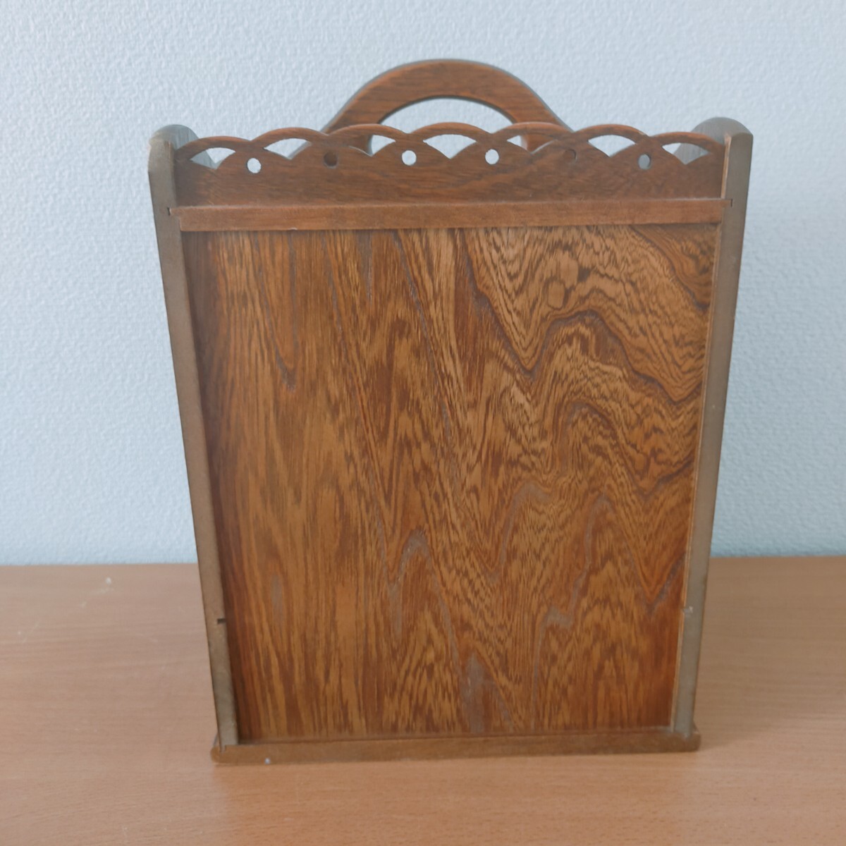 ★USED品★　メイクボックス　コスメティック　ミニドレッサー　木製　ウッド　鏡　パリの雑貨屋さん？　_画像8