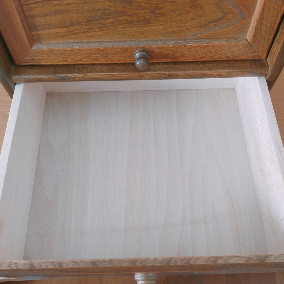 ★USED品★　メイクボックス　コスメティック　ミニドレッサー　木製　ウッド　鏡　パリの雑貨屋さん？　_画像5