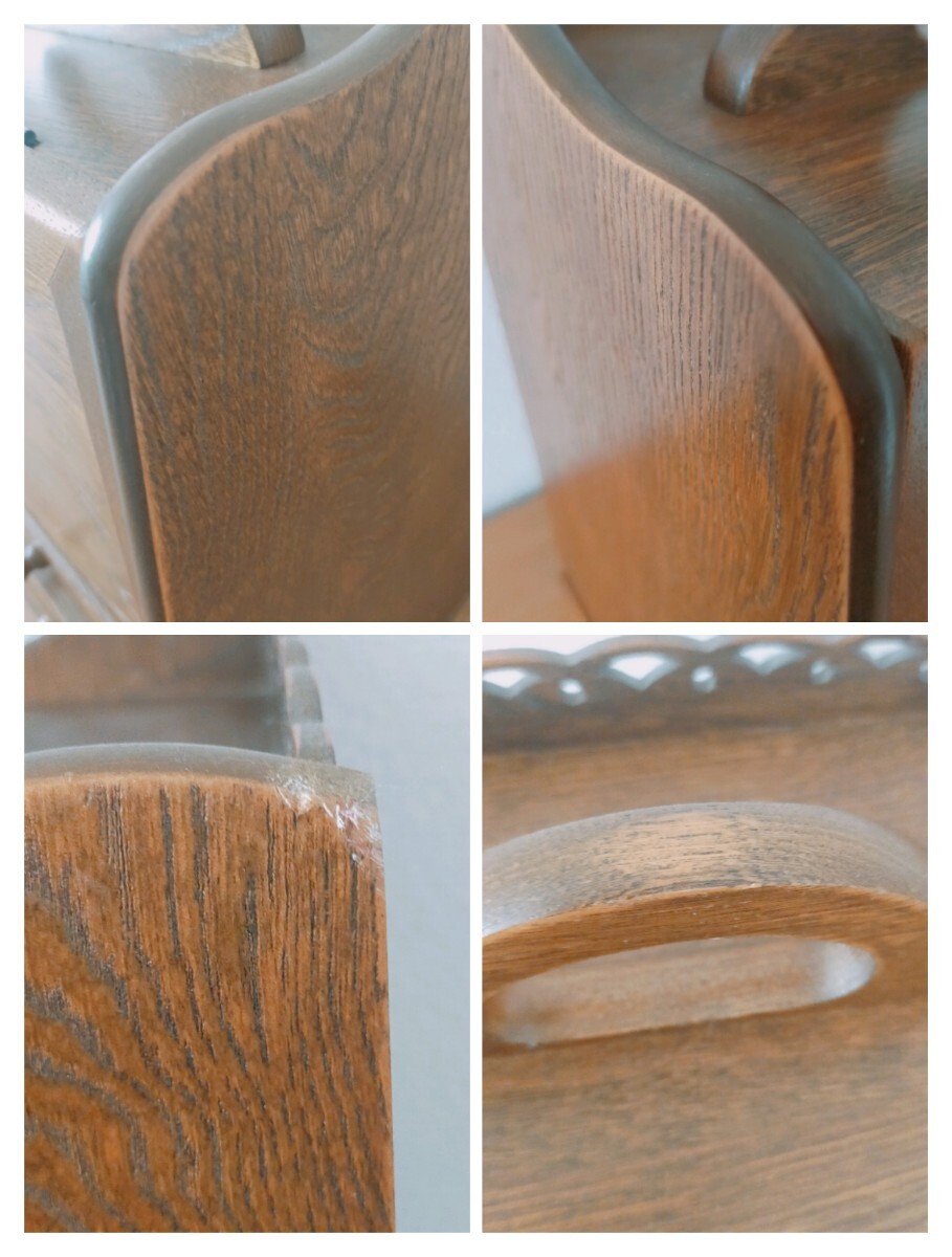 ★USED品★　メイクボックス　コスメティック　ミニドレッサー　木製　ウッド　鏡　パリの雑貨屋さん？　_画像9