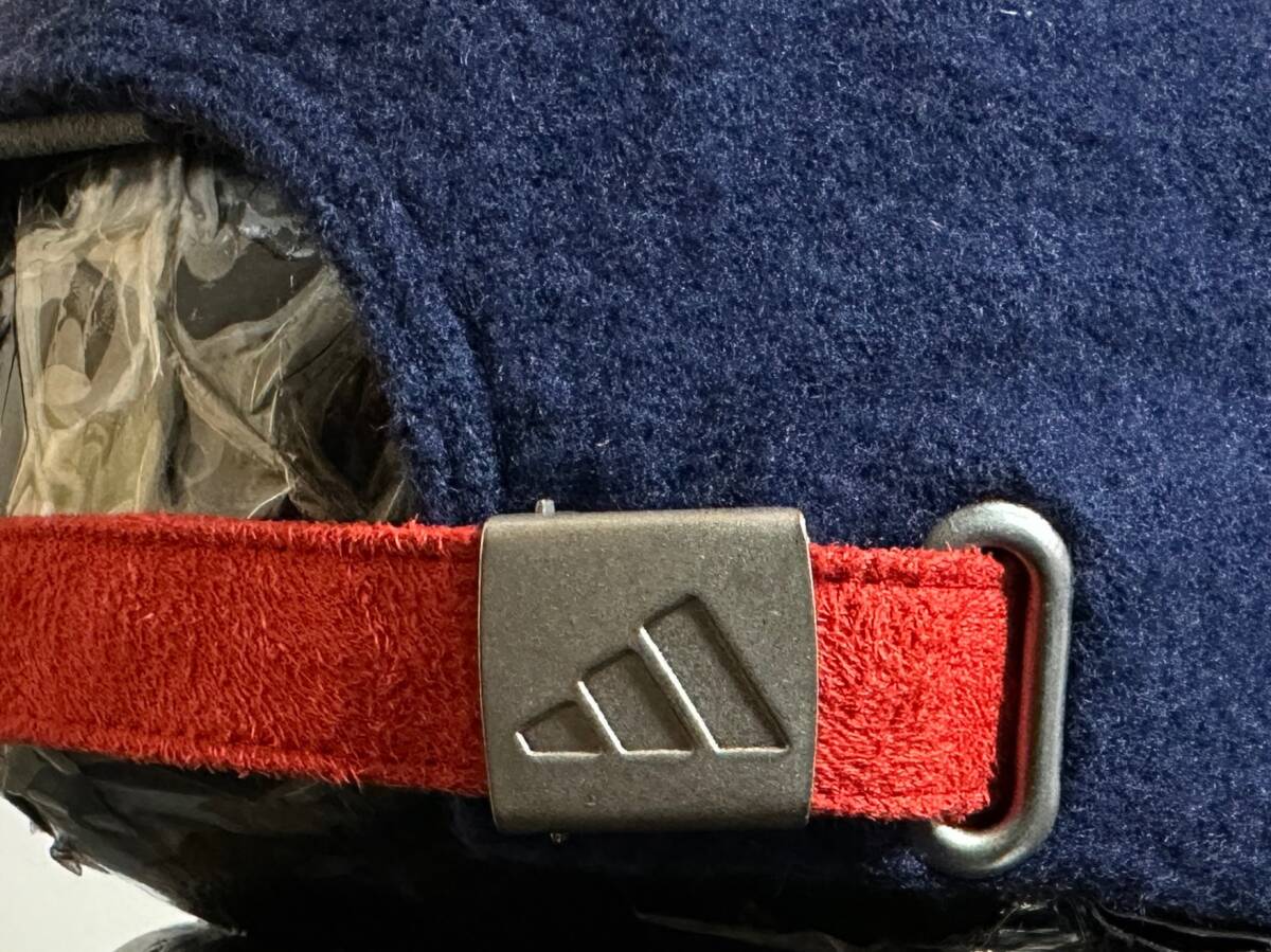 【未使用品】876NE クール★adidas アディダス キャップ 帽子 CAP クールなネイビーとレッドにホワイトロゴと国旗ロゴ！《FREEサイズ》_画像7
