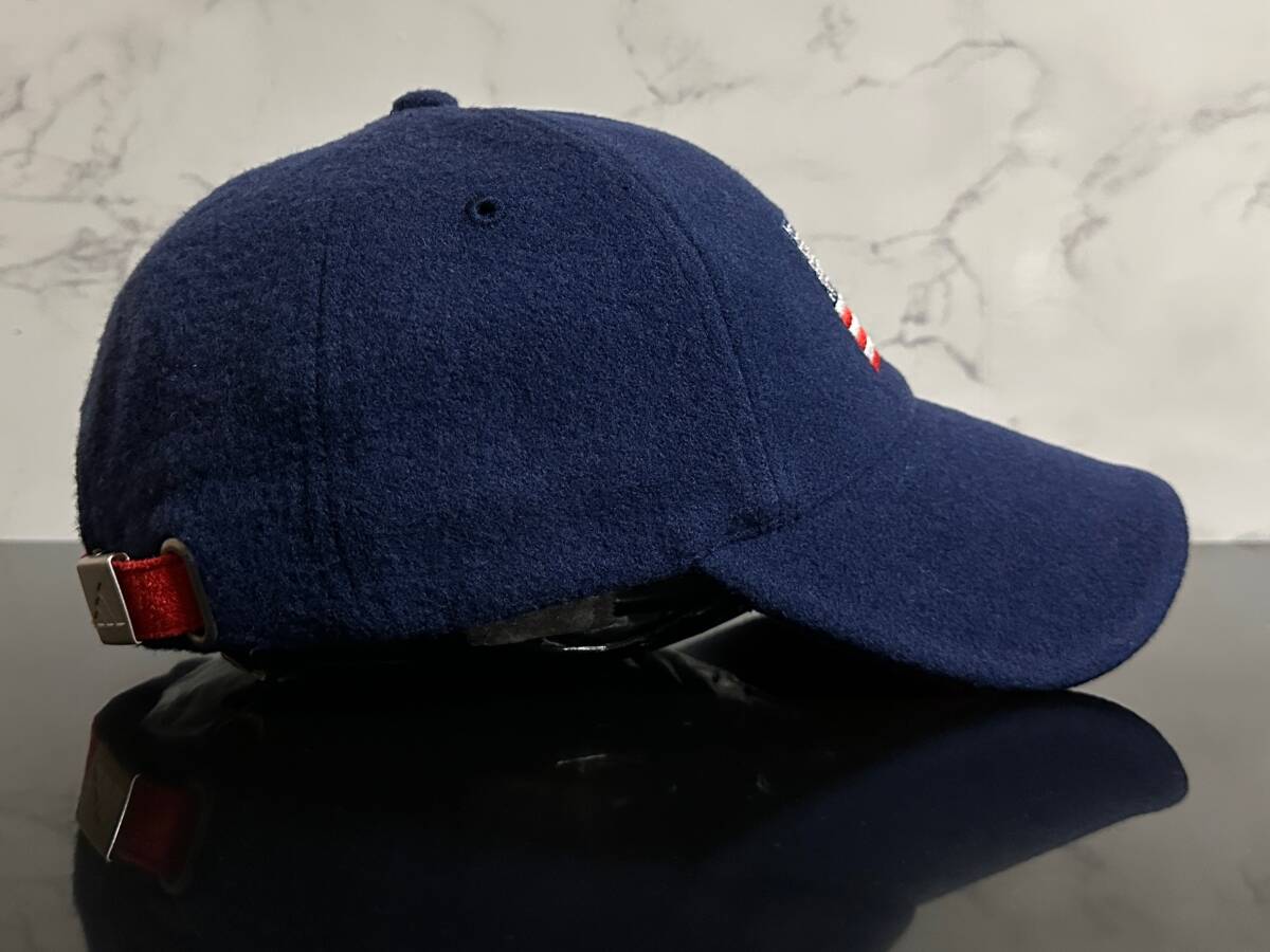 【未使用品】876NE クール★adidas アディダス キャップ 帽子 CAP クールなネイビーとレッドにホワイトロゴと国旗ロゴ！《FREEサイズ》_画像4