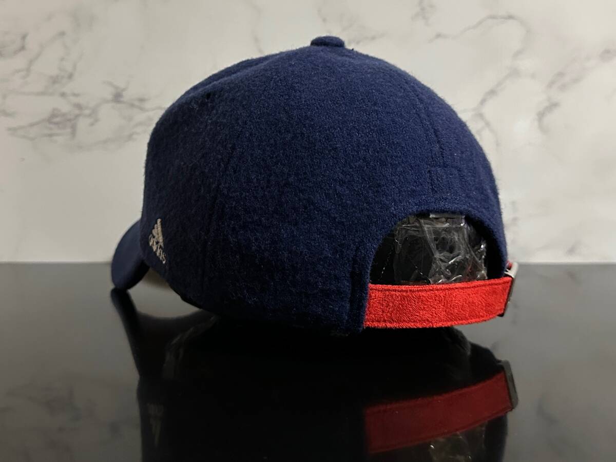 【未使用品】876NE クール★adidas アディダス キャップ 帽子 CAP クールなネイビーとレッドにホワイトロゴと国旗ロゴ！《FREEサイズ》_画像5