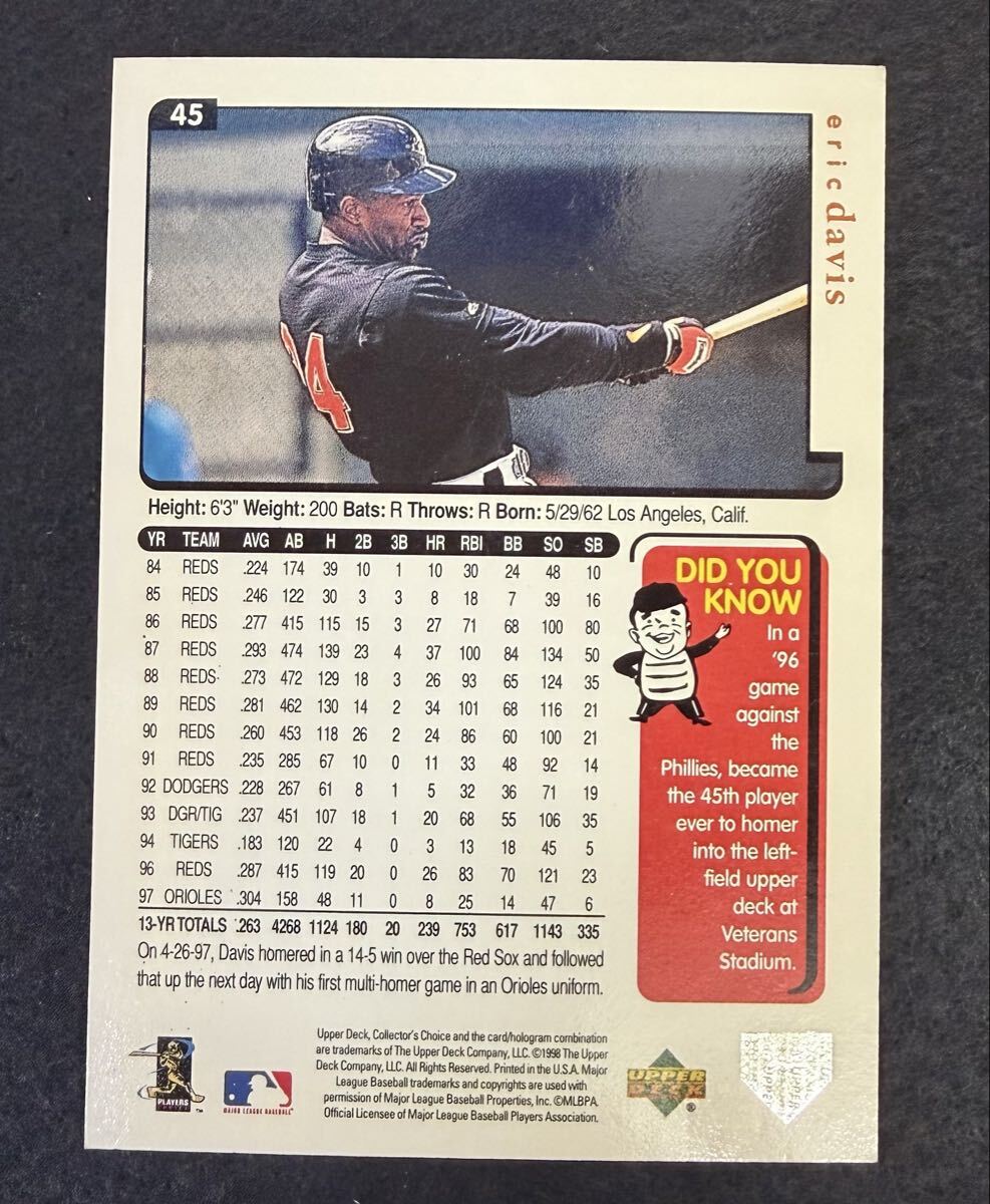 1998 Upper Deck Collector's Choice Eric *te- винт Eric Davis #45