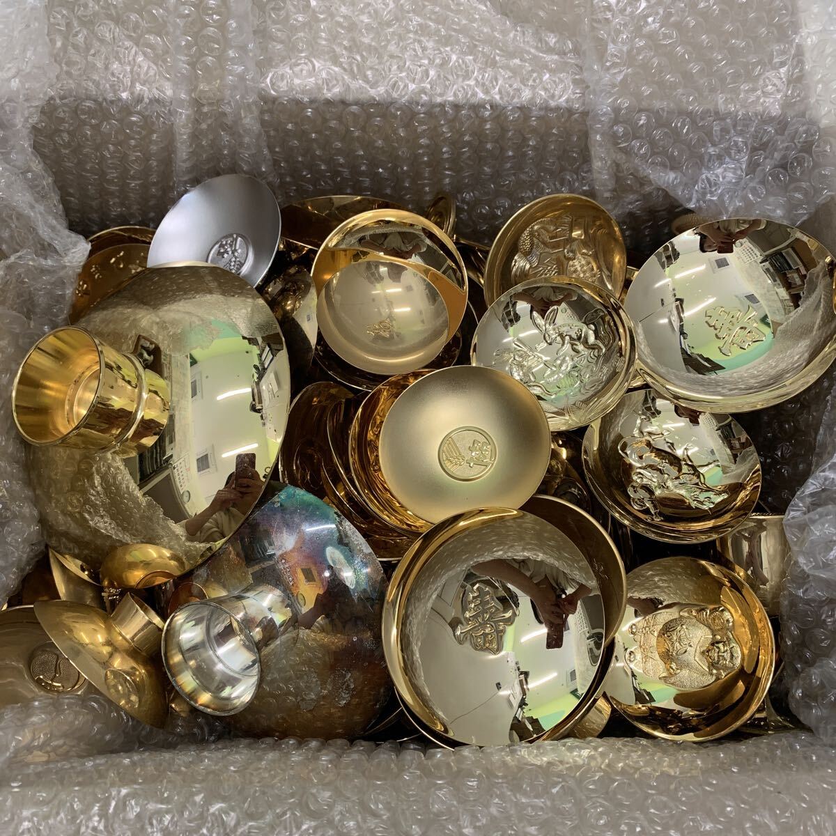 ■約7.5kg ■金杯 ■金メッキまとめ ■酒器 ■24KGP ■銀杯 ■メッキ ■メッキ製品おまとめ_画像1