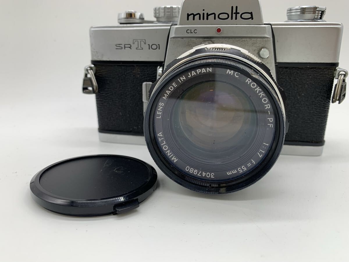 ★minolta ミノルタ SRT101 フィルムカメラ ROKKOR -PF 1:1.7 f=55mm 現状品_画像3