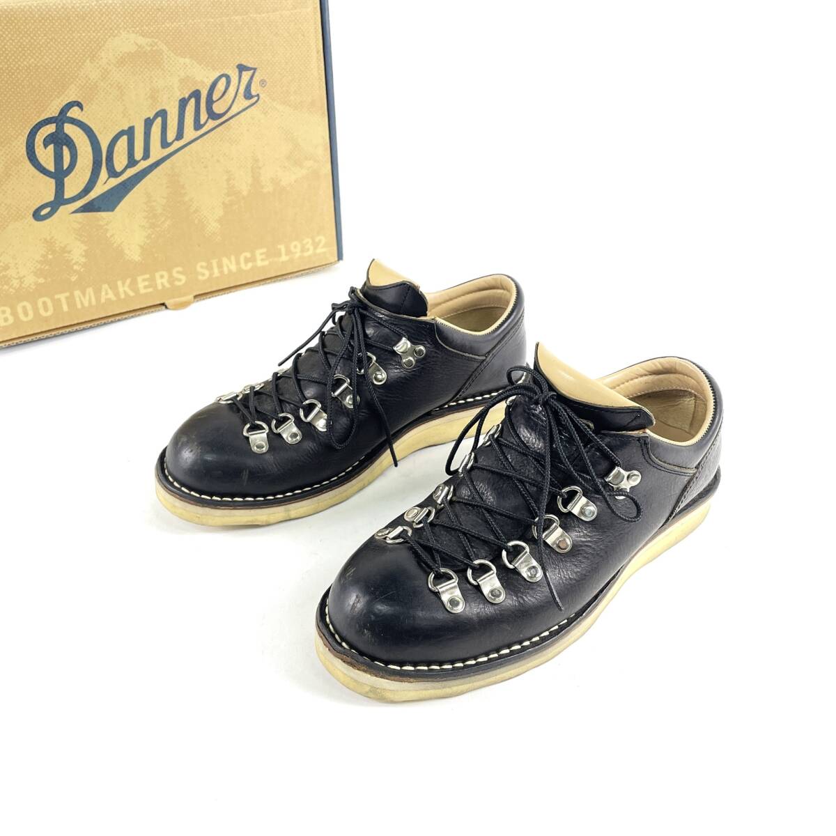 DANNER ダナー D-4007S MT.RIDGE LOW CRISTY マウンテンリッジ ロー ワークレザーブーツ US7.5 25.5cm ブラック 箱付_画像1