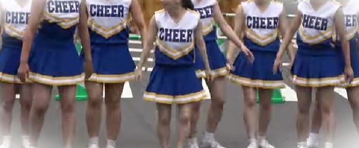 M～Lくらい ウィンバード WINBIRD 大学バトン部 チアリーダー ユニフォーム シェル未使用タグ付 アンダースコート 日本製 パレード ダンス_画像10