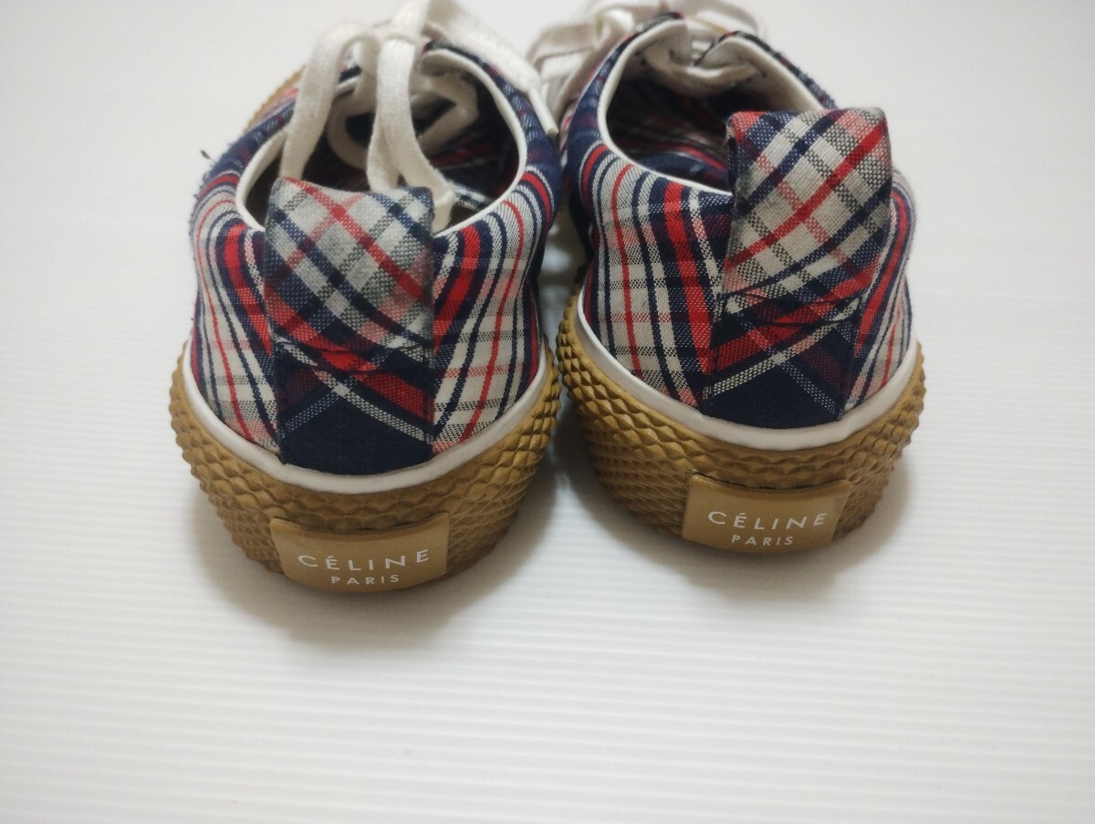 セリーヌ チェック柄 スニーカー_画像3