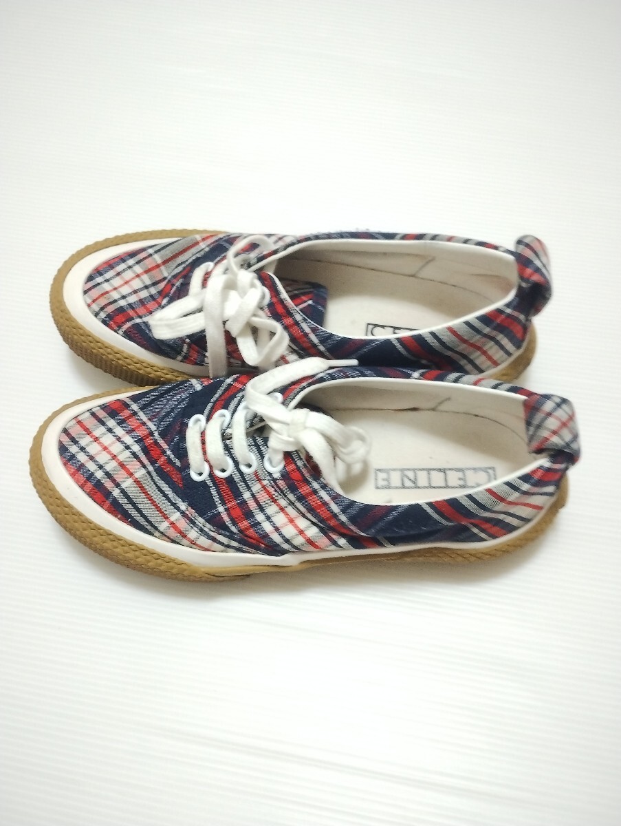 セリーヌ チェック柄 スニーカー_画像2