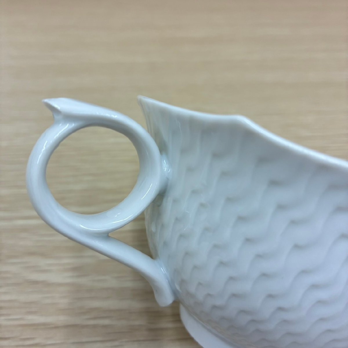 【i25110102】MEISSEN マイセン カップのみ 波の戯れ ホワイト_画像5