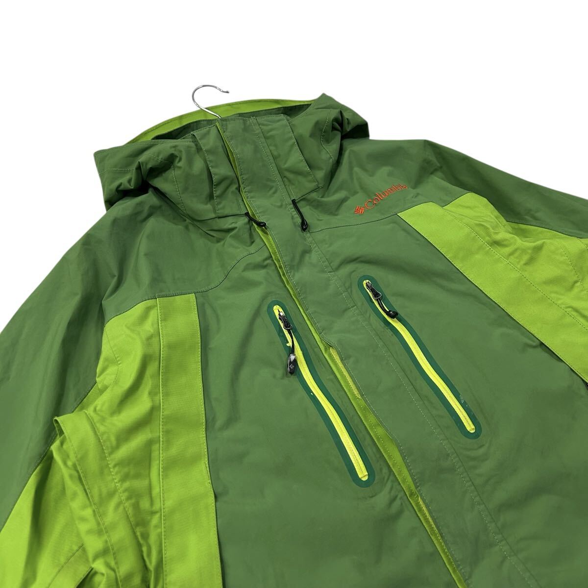 Columbia マウンテンパーカー Omni-Tech スノーボードウェア メンズL ライトグリーン系_画像9