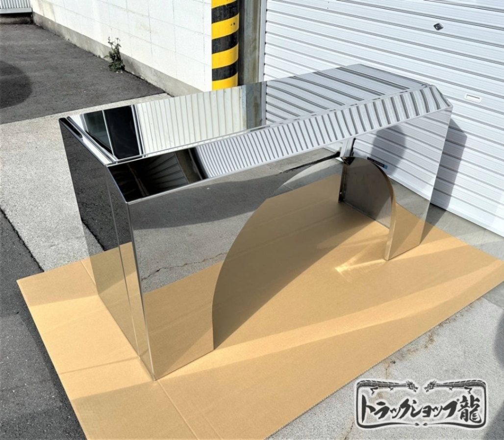 ステンレス バスフェンダー 左右2個セット 鏡面 巾1290mm 中型用 リアフェンダー アーチフェンダー S0653S_画像1