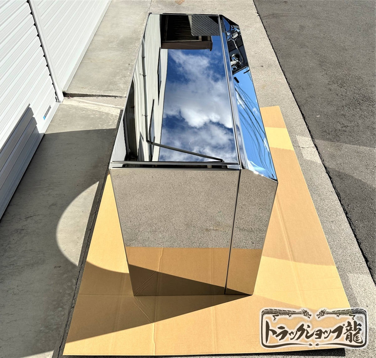 ステンレス バスフェンダー 左右2個セット 鏡面 巾1290mm 中型用 リアフェンダー アーチフェンダー S0653S_画像2