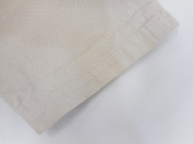 71 送80サ 1204YD12 YAECA ヤエカ メンズ ワイドテーパード チノパンツ 19654 日本製 ベージュ サイズ32 中古品_画像3