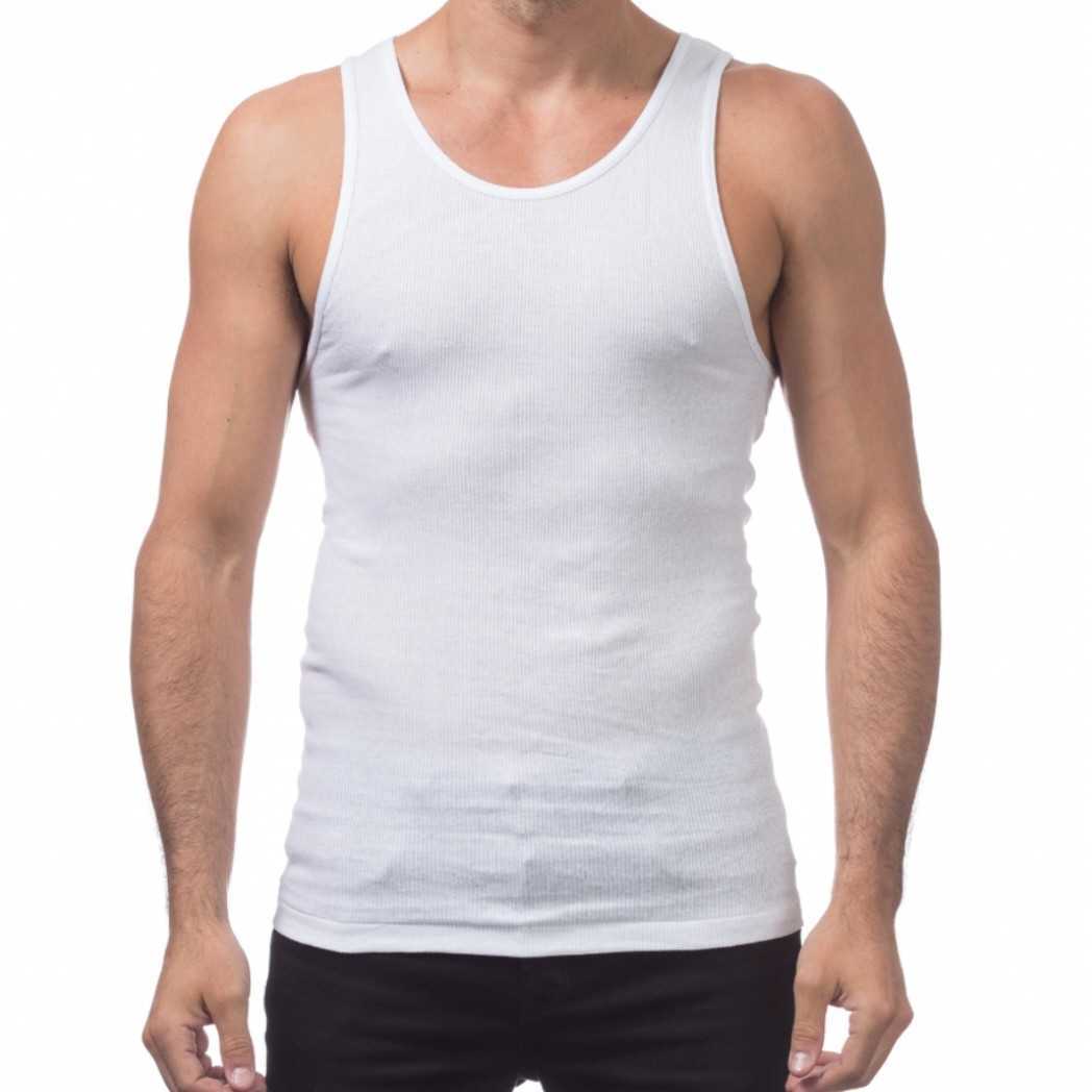 新品未使用 プロクラブ 5.7oz リブ編み タンクトップ ホワイト Mサイズ PRO CLUB 112_画像2