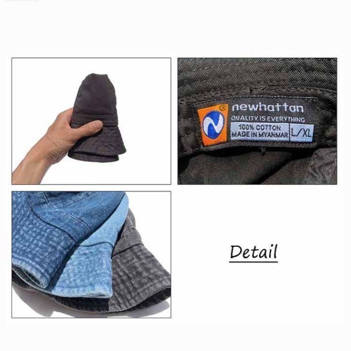 新品未使用 ニューハッタン デニム コットン メトロハット ブラック L/XLサイズ_画像5