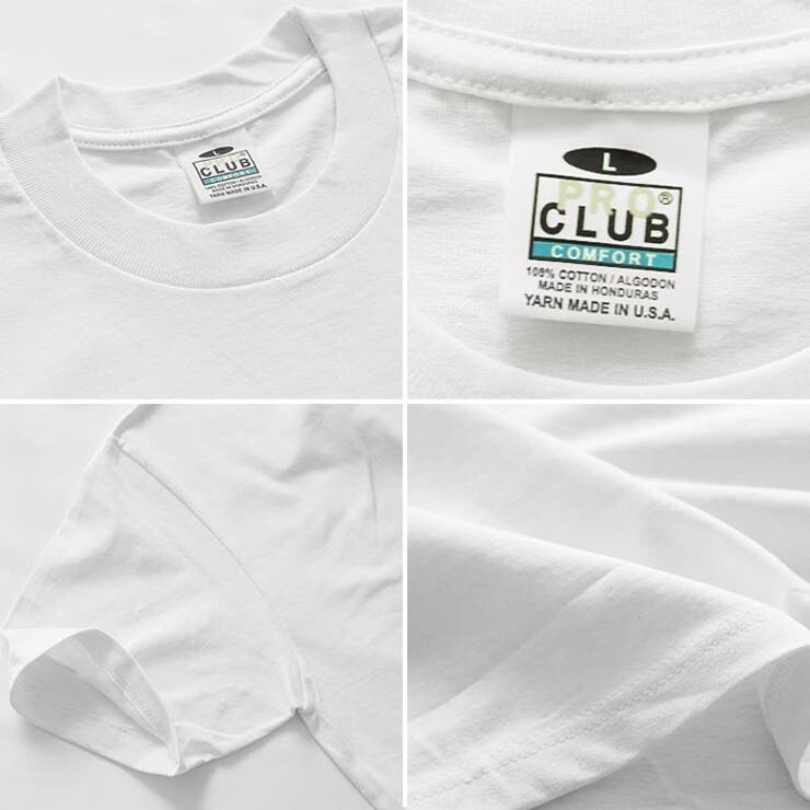 新品未使用 プロクラブ 5.8oz コンフォート 無地 半袖 Tシャツ 白黒 XLサイズ 2枚セット PRO CLUB 102 ホワイト ブラック クルーネック_画像9