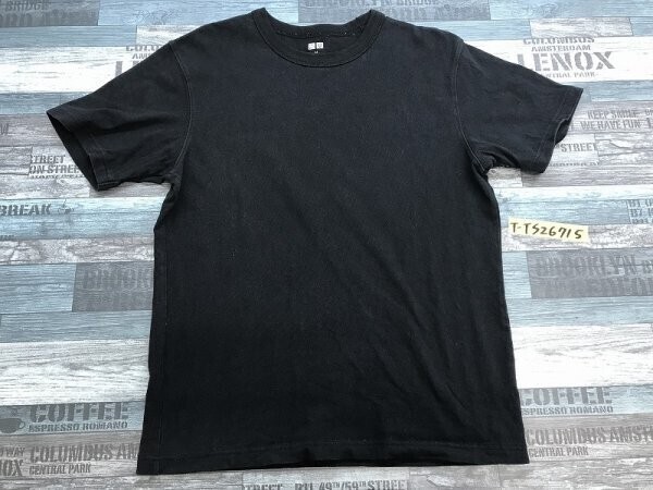 UNIQLO ユニクロ メンズ レディース コットン 半袖Tシャツ M 黒_画像1