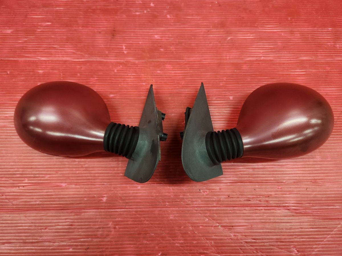 マツダ AA6PA キャロル 純正 左右 ドアミラー 固定可倒 ワイン 11L 訳あり品_画像1