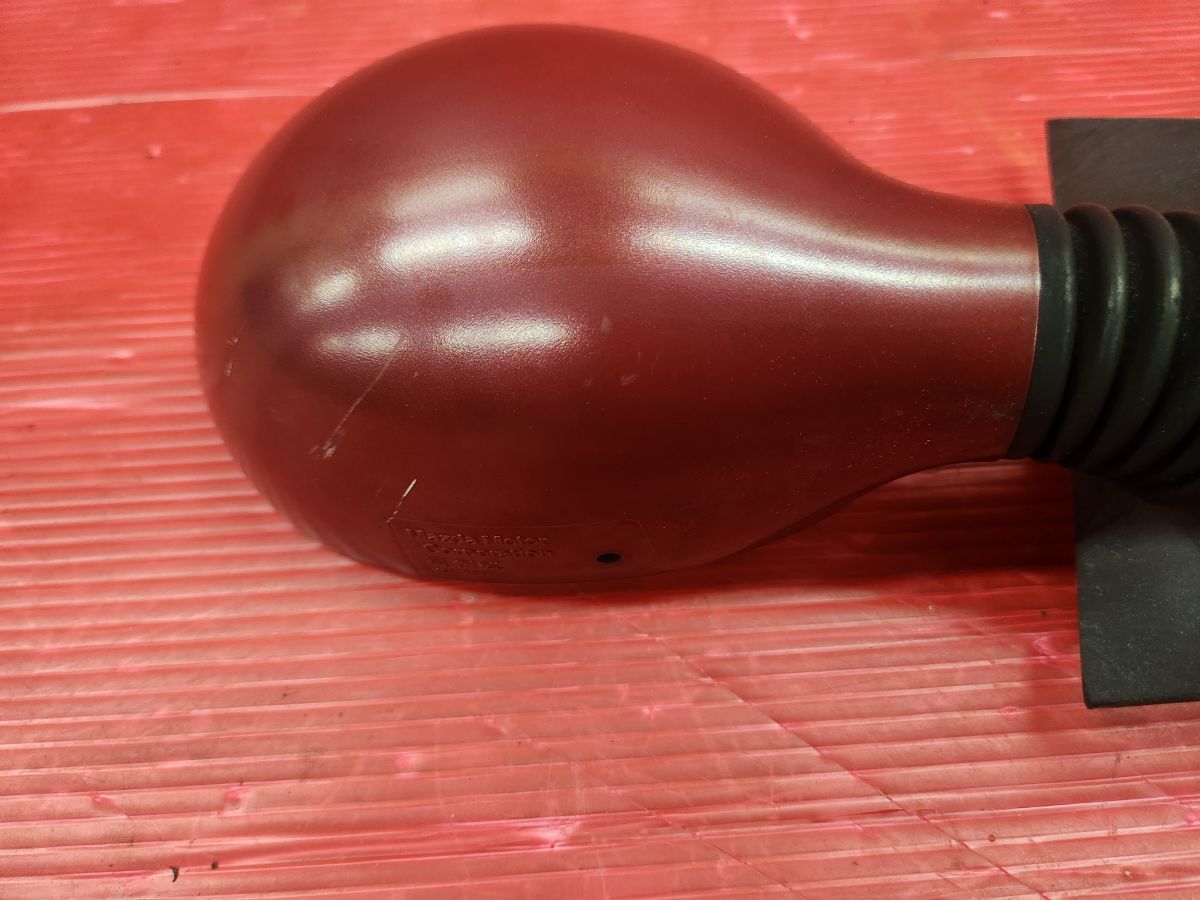 マツダ AA6PA キャロル 純正 左右 ドアミラー 固定可倒 ワイン 11L 訳あり品_画像3