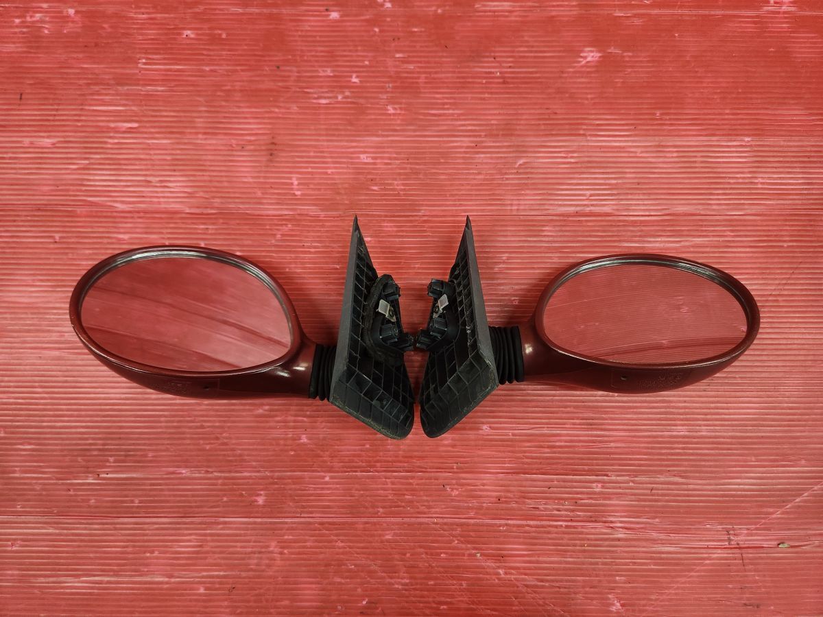 マツダ AA6PA キャロル 純正 左右 ドアミラー 固定可倒 ワイン 11L 訳あり品_画像8