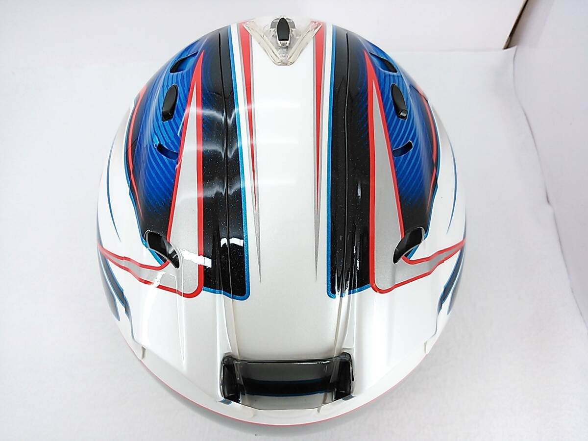 【送料無料】程度上 Arai アライ RX-7 RR5 PEDROSA ペドロサ Mサイズ フルフェイスヘルメット_画像4
