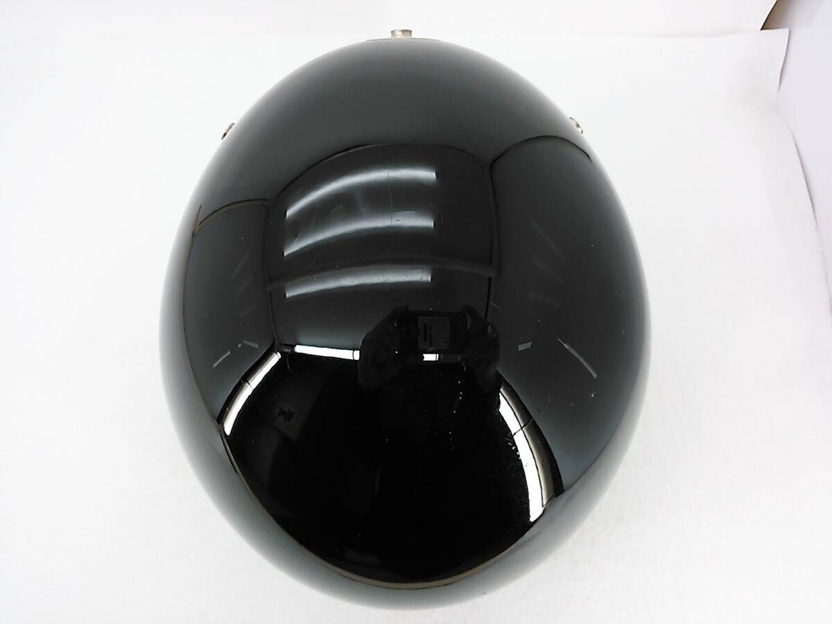 【送料無料】TT&CO スーパーマグナム レザーリムショット ブラック M/L 57-58cm ダブルストラップ ジェットヘルメット_画像4