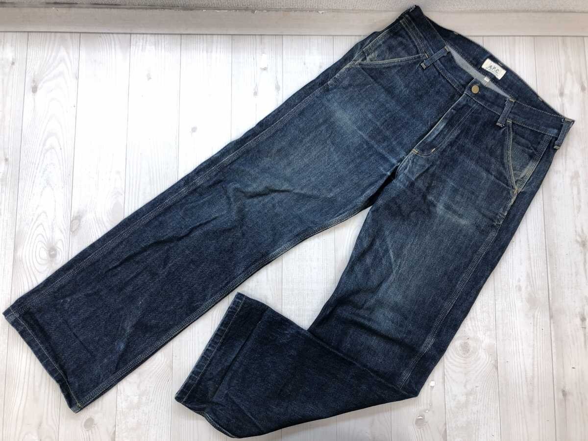 アーペーセー カーハート ダブリューアイピー A.P.C. Carhartt WIP アメカジ ワーク デニム ペインター パンツ ジーンズ メンズ 31 紺_画像1